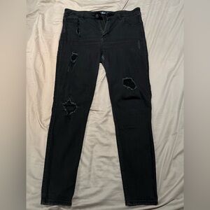 Hollister Black Distressed Skinny Jeans